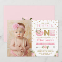 primeiro aniversario de Pumpkin Dourado Rosa outon
