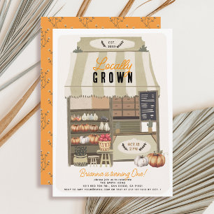 Convite Primeiro aniversario De Queda Do Mercado Dos Agric