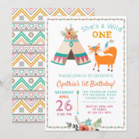 Primeiro aniversario De Rapariga De Fox Boho