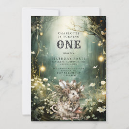 Convite Primeiro aniversario de Rato Florestal Encantado