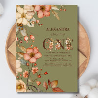 Primeiro aniversario de Tema de Flor Selvagem