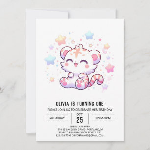 Convite Primeiro aniversario de Tigre Doce