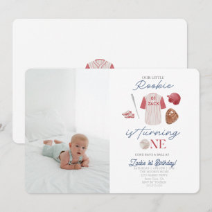 Convite Primeiro aniversario de Uniformes de Baseball Rook