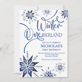 Convite Primeiro aniversario de Winter Onederland