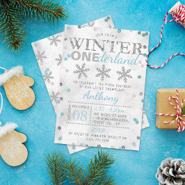 Convite Primeiro aniversario de Winter ONEderland