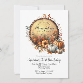 Convite Primeiro Aniversário do Abóbora Queimada Laranja