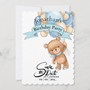 Convite Primeiro Aniversário do Bear Boy
