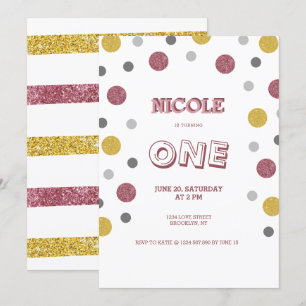 Convite primeiro aniversario do Bolinhas com brilho