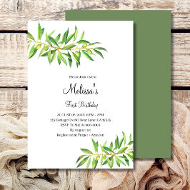 Convite Primeiro Aniversário do Branqueamento de Oliva Mod