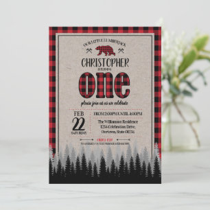 Convite Primeiro aniversario do Buffalo Check Lumberjack B