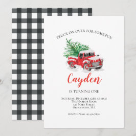 Convite Primeiro Aniversário do Caminhão Vermelho de inver