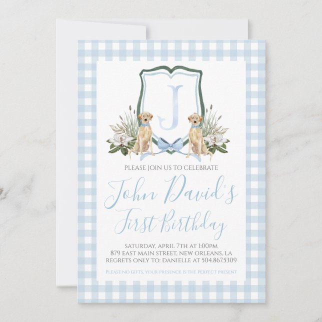 Convite Primeiro Aniversário do Cão Azul do Sul (Frente)