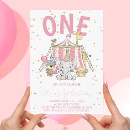 Convite Primeiro aniversario do Carnaval Rosa