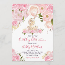 Convite primeiro aniversário do coelhinho da Páscoa, algum