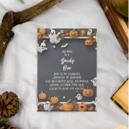 Convite Primeiro Aniversário do Dia das Bruxas Bonito