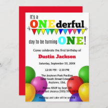 Primeiro Aniversário do Dia Útil Balões Brilhantes