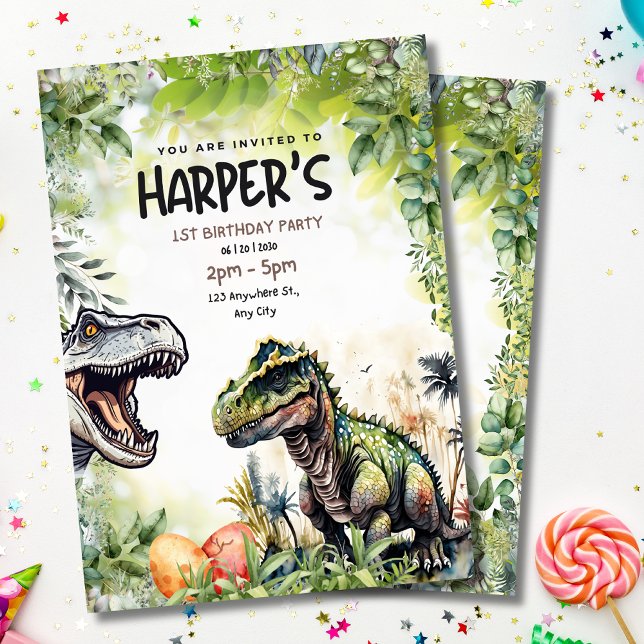 Convite Primeiro aniversario do Dinossauro do Partido Jurá (Criador carregado)