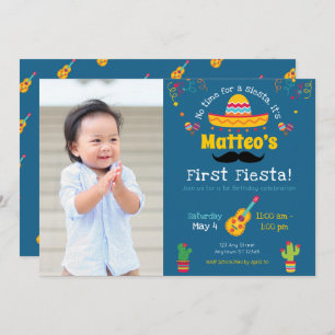 Convite Primeiro Aniversário do Festa Mexicano Aniversário