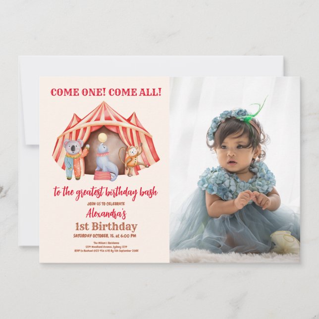 Convite Primeiro aniversario do Festival de Carnaval de Ci (Frente)