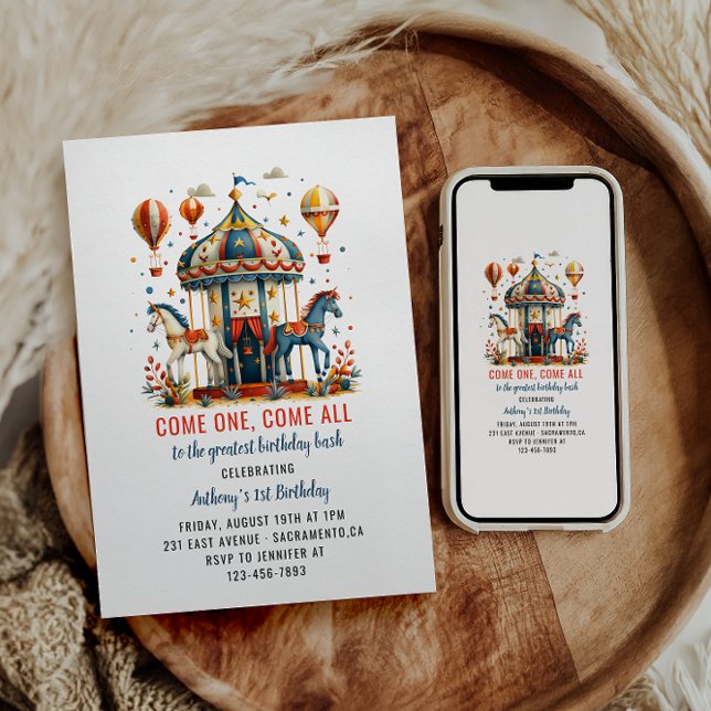 Convite Primeiro aniversario do Festival de Carnaval de Ci (Criador carregado)