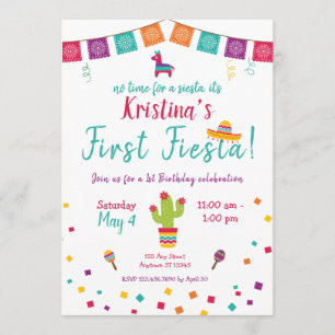 Convite Primeiro Aniversário do Fiesta Mexicano Aniversári