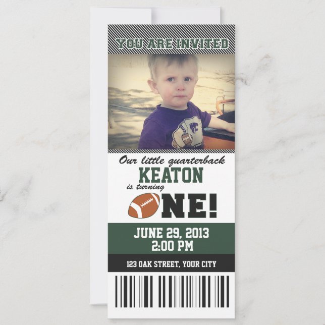 Convite Primeiro aniversário do futebol (Frente)