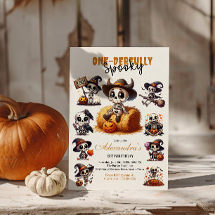 Convite Primeiro Aniversário do Halloween Ocidental, Um De