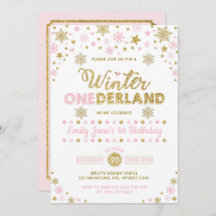 primeiro aniversario do inverno ONEderland - Rosa