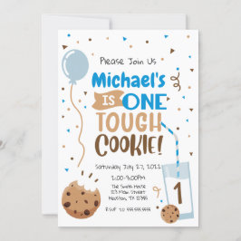 Convite Primeiro Aniversário do Invitación One Tough Cooki