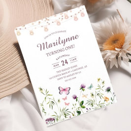 Convite Primeiro aniversario do Jardim de Flores Selvagens