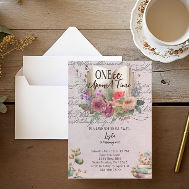 Convite Primeiro Aniversário do Livro de História de Fairy (Criador carregado)