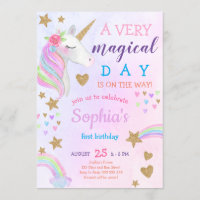 Primeiro Aniversário do Magical Unicorn Rainbow Pa