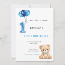 Primeiro aniversário do menino