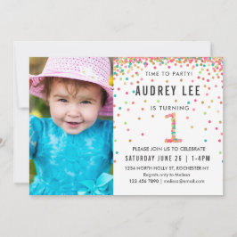 Convite Primeiro Aniversário do Partido do primeiro aniver