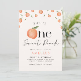 Convite Primeiro Aniversário do Peach Doce