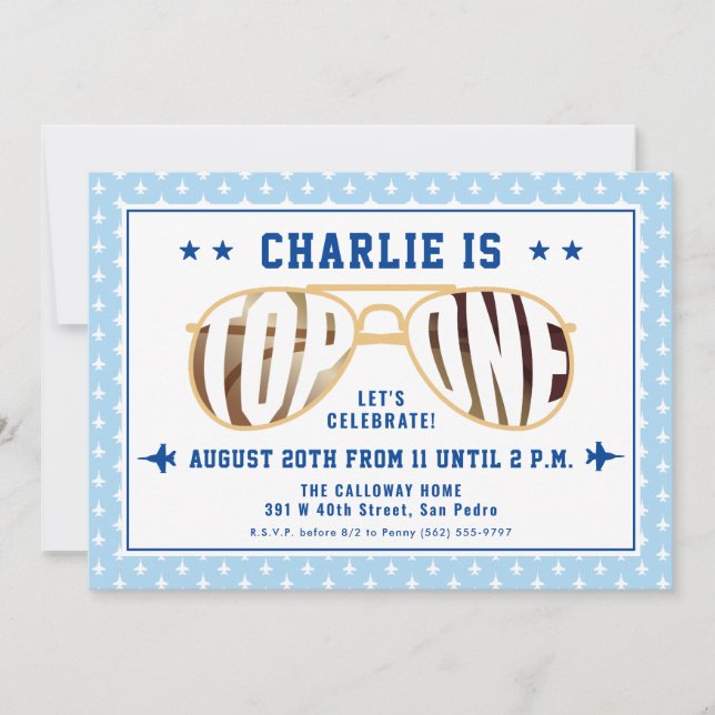 Convite Primeiro Aniversário do Primeiro Piloto de Combate (Frente)