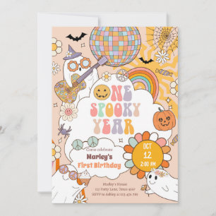 Convite Primeiro Aniversário do Retro Halloween, um ano as