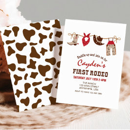 Convite Primeiro Aniversário do Rodeo Western Cowboy
