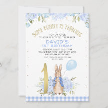 primeiro aniversario Dourado de Peter Rabbit Flora