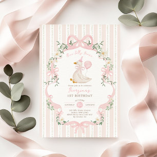 Convite Primeiro aniversario Elegante de Arco Rosa, ganha