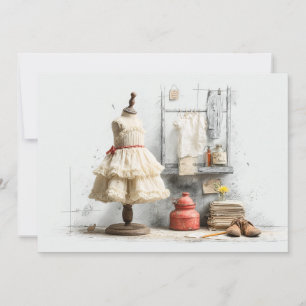 Convite Primeiro aniversario Estúdio do Escritor de Roupa 