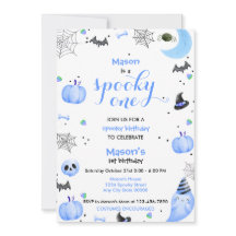 Primeiro aniversario fantasma azul Spooky