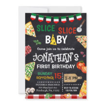 Primeiro aniversario Fatia Fatia de Pizza Bebê