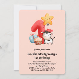 Convite Primeiro aniversario Feliz de Vaca