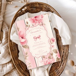 Convite Primeiro aniversario Floral Arco ONE Girl