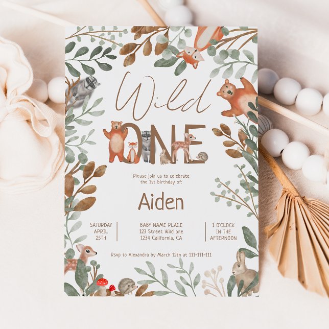 Convite Primeiro aniversario florestal de espécies verdes  (Criador carregado)