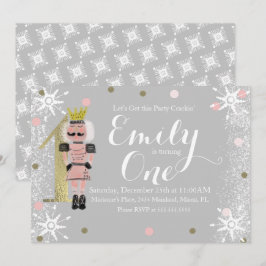 Convite Primeiro Aniversário Foil Um Quebra-Neves Nutcrack