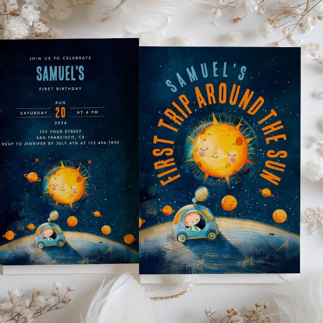 Convite Primeiro Aniversário Galático: Celebração de Órbit (Criador carregado)