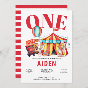Convite Primeiro aniversario Grande do Circo