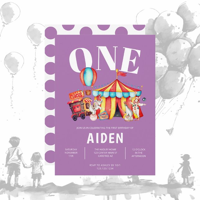 Convite Primeiro aniversario Grande Púrpura do Alto Circo  (Criador carregado)